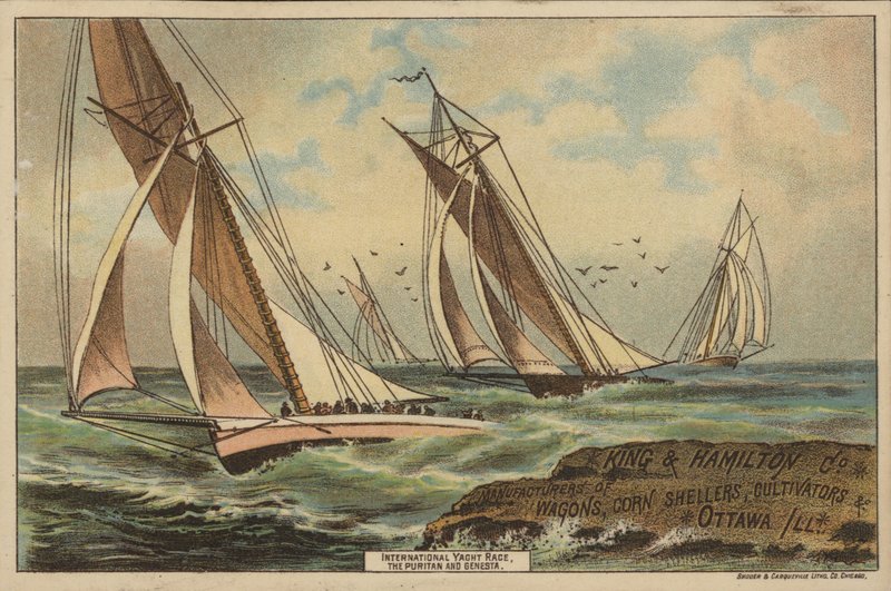 Nemzetközi Yacht Race, The Puritan és Genesta alkotó: American School