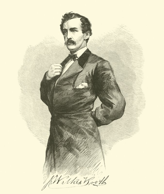 J Wilkes Booth, 1865. április alkotó: American School