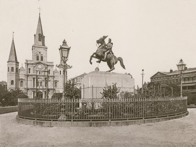 Jackson Square, New Orleans (mélynyomás) alkotó: American School