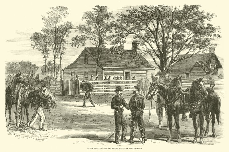 James Bennetts House, ahol Johnston megadta magát, 1865. április alkotó: American School
