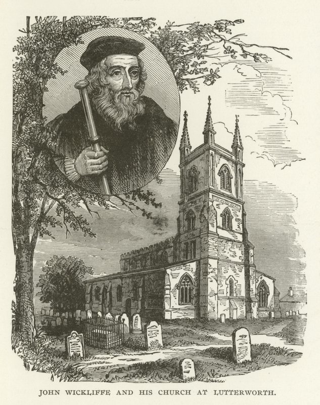 John Wickliffe és temploma Lutterworthben alkotó: American School
