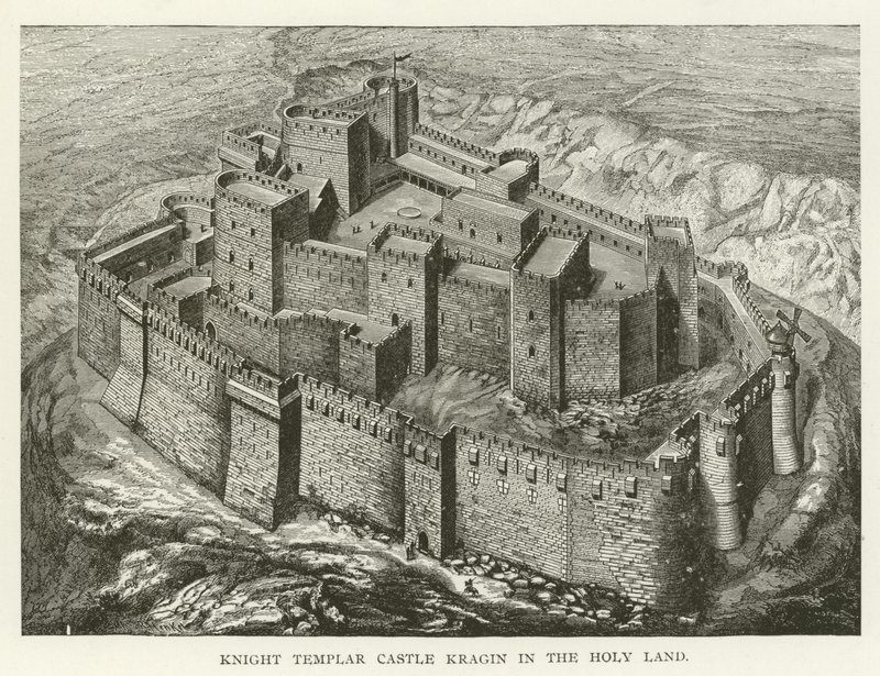 Knight Templar Castle Kragin a Szentföldön alkotó: American School