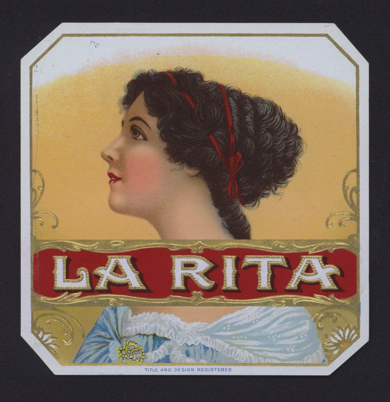 La Rita, szivarcímke (chromolitho) alkotó: American School