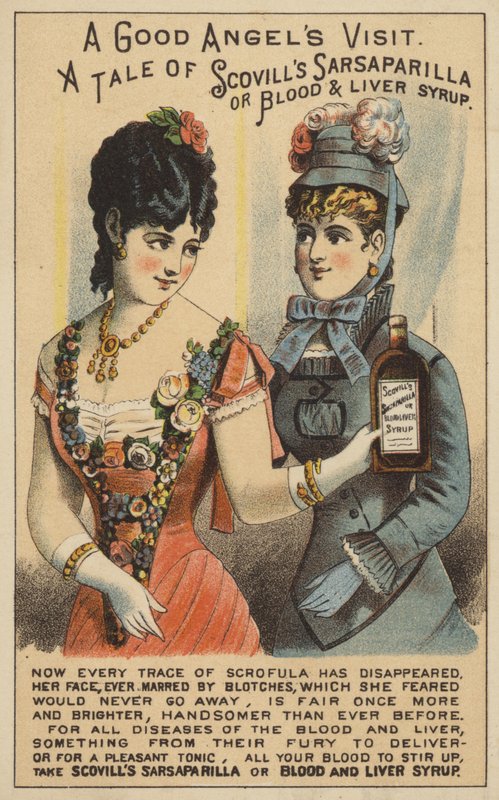 Női üveg Sarsaparilla alkotó: American School