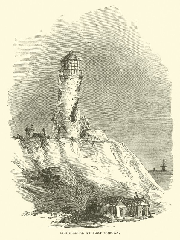 Világítótorony Fort Morganben, 1864. augusztus alkotó: American School