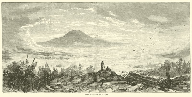 Elveszett hegy napkeltekor, 1864. június alkotó: American School