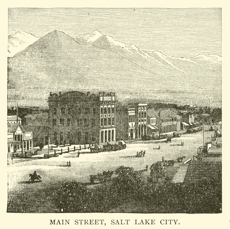 Main Street, Salt Lake City (metszet) alkotó: American School