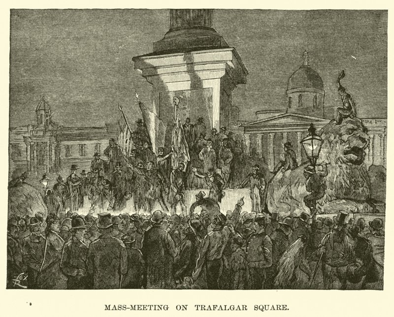 Tömeggyűlés a Trafalgar téren alkotó: American School