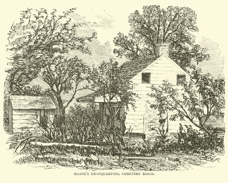 Meades főhadiszállása, Cemetery Ridge, 1863. július alkotó: American School