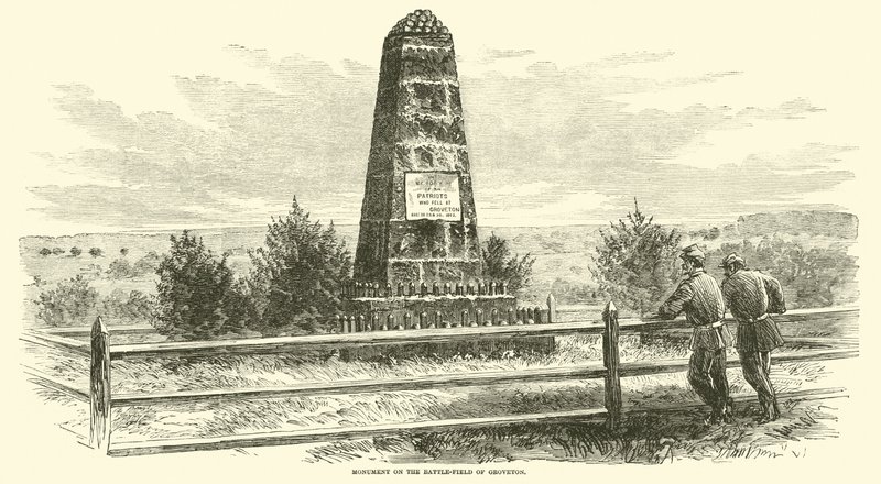 Emlékmű a grovetoni csatamezőn, 1862. augusztus alkotó: American School