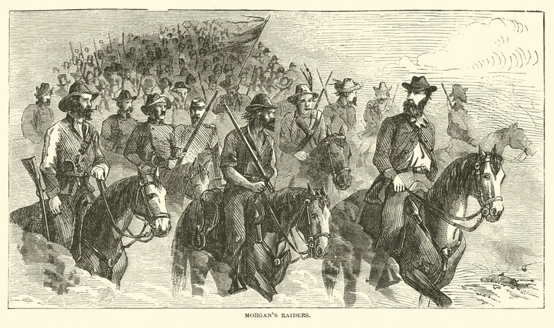 Morgans portyázók, 1863. július alkotó: American School