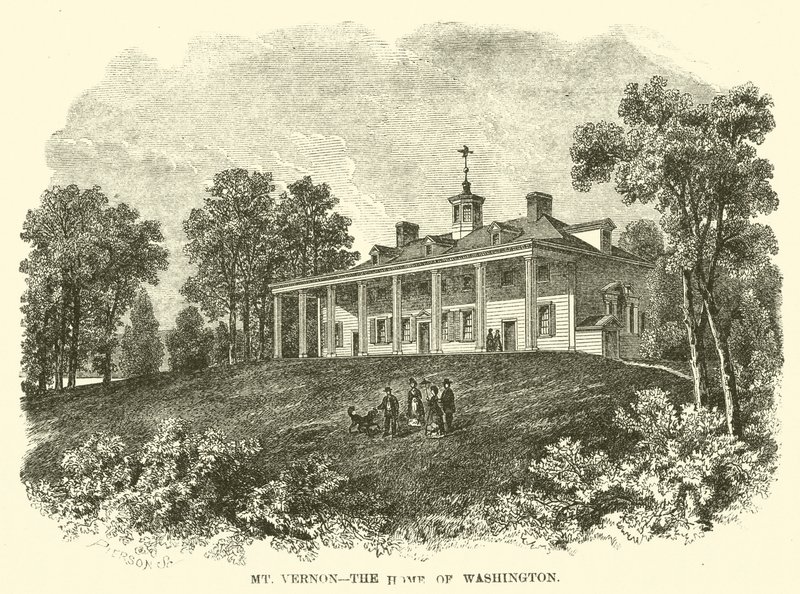 Mount Vernon, Washington otthona (metszet) alkotó: American School