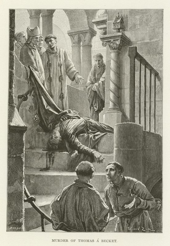 Thomas A Becket meggyilkolása alkotó: American School