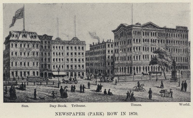 Újság (park) sor 1870-ben (litho) alkotó: American School