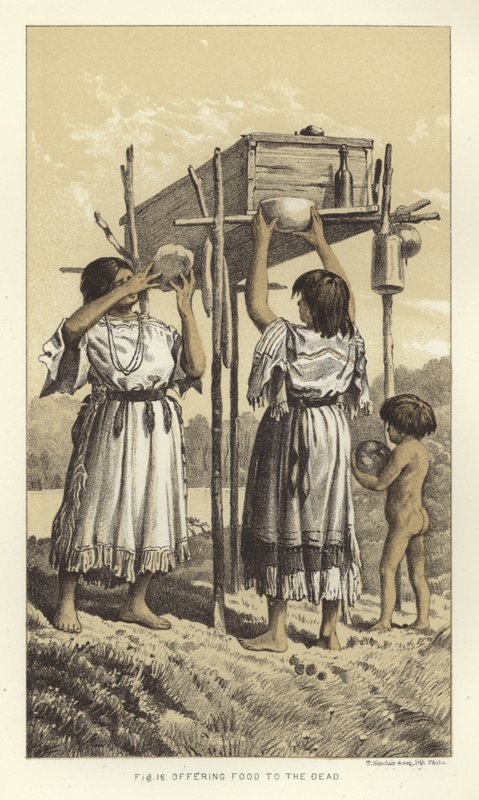 Élelmiszer felajánlása a halottaknak alkotó: American School