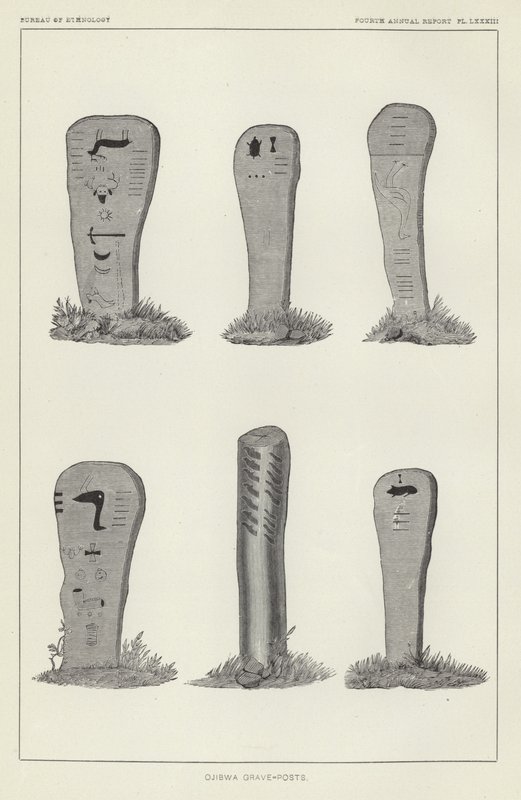 Ojibwa Grave-Posts alkotó: American School