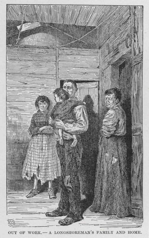 Munkán kívül, egy Longshoreman családja és otthona (litho) alkotó: American School
