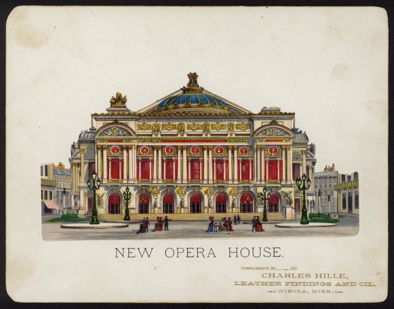 Palais Garnier operaház, Párizs, Franciaország (chromolitho) alkotó: American School