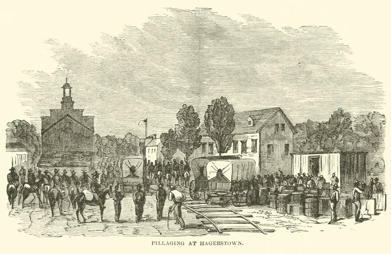Frablás Hagerstownban, 1864. július alkotó: American School