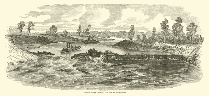A hordárflotta áthaladt a gát mellett Alexandriában, 1864. május alkotó: American School