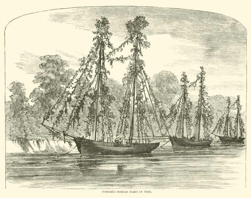 Porters aknavető flotta Trimben, 1862. június alkotó: American School
