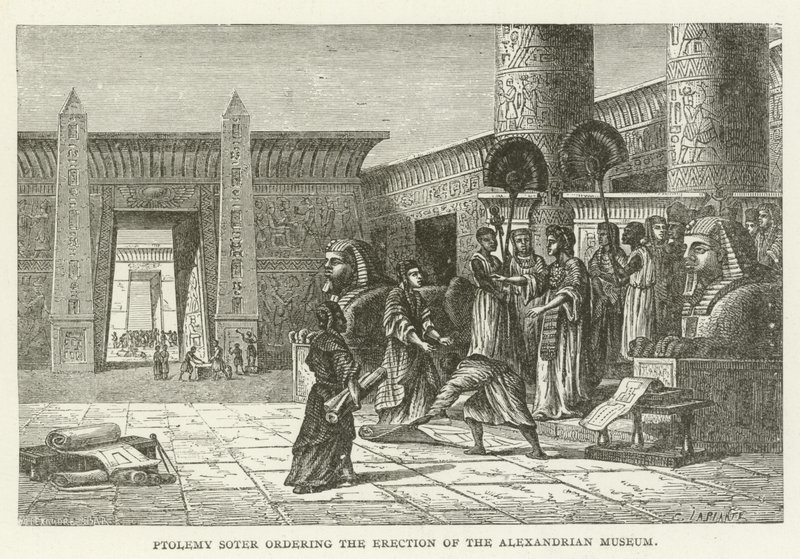 Ptolemaiosz Soter elrendeli az Alexandriai Múzeum felállítását alkotó: American School