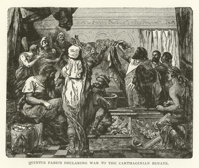Quintus Fabius háborút üzen a karthágói szenátusnak alkotó: American School
