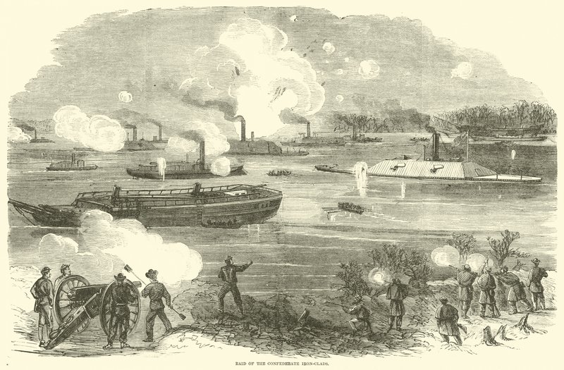 A konföderációs vaskalaposok lerohanása, 1865. február alkotó: American School
