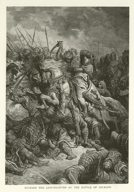 Oroszlánszívű Richárd az Ascalon-i csatában, 1192 alkotó: American School