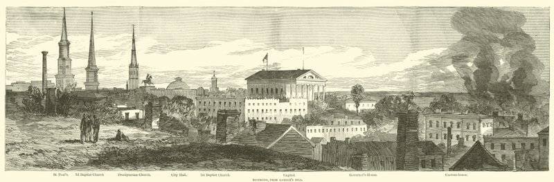 Richmond, Gambles Hillből, 1865. április alkotó: American School