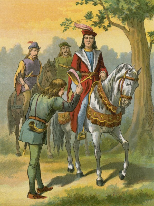 Robin Hood találkozik Sir Richarddal a Lea-ból alkotó: American School
