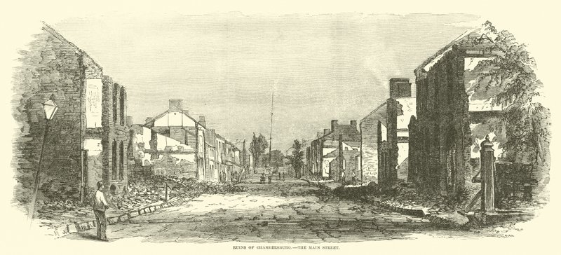 Chambersburg romjai, a Main Street, 1864. szeptember alkotó: American School