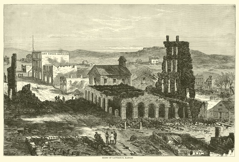 Lawrence romjai, Kansas, 1863. augusztus alkotó: American School