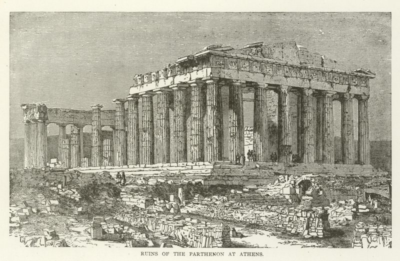A Parthenon romjai Athénban alkotó: American School