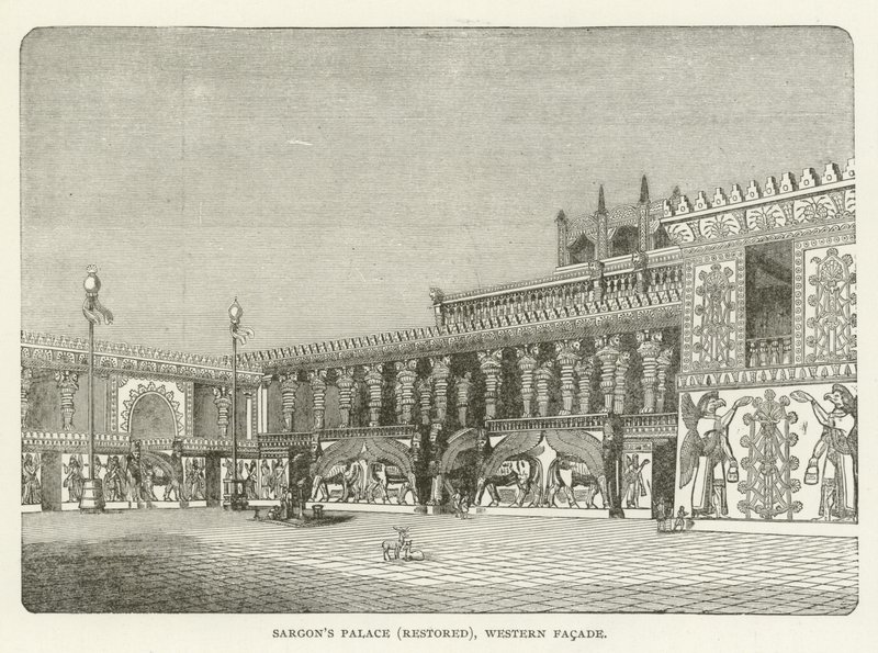 Sargons palota (felújított), nyugati homlokzat alkotó: American School