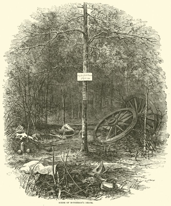 McPhersons halálának jelenete, 1864. július alkotó: American School