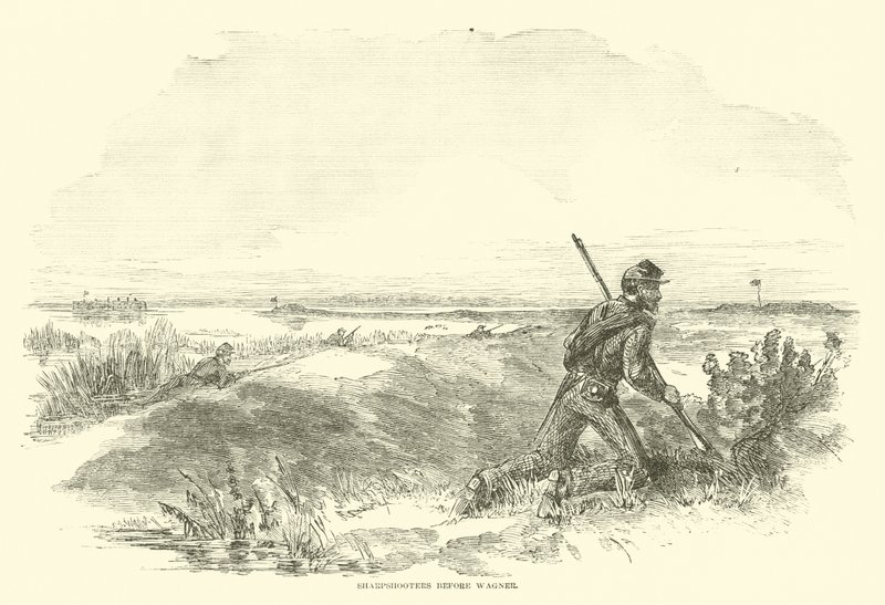 Éleslövők Wagner előtt, 1863. augusztus alkotó: American School