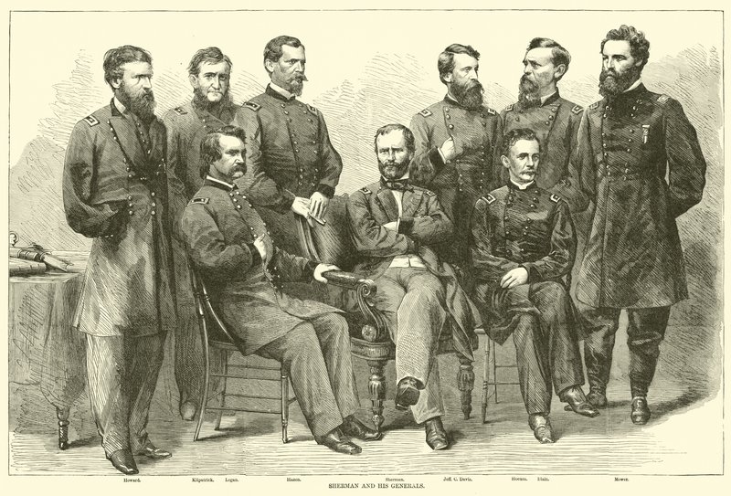 Sherman és tábornokai, 1864. november alkotó: American School