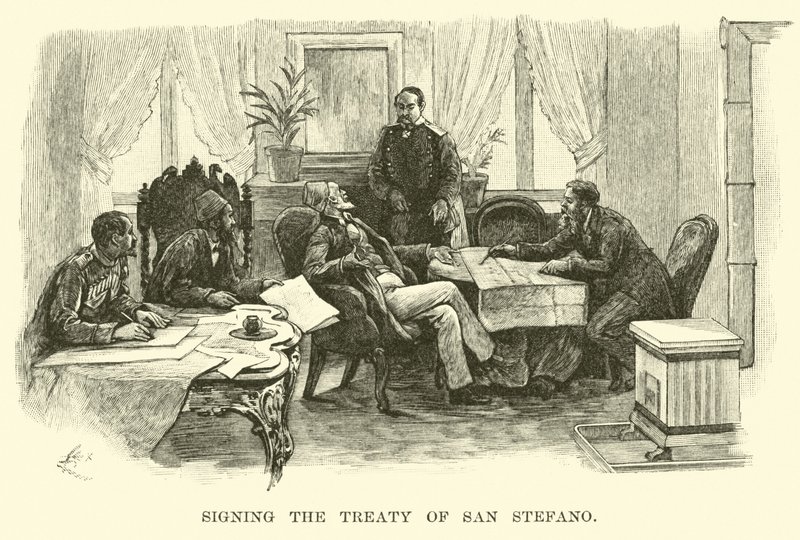 A San Stefanói Szerződés aláírása alkotó: American School