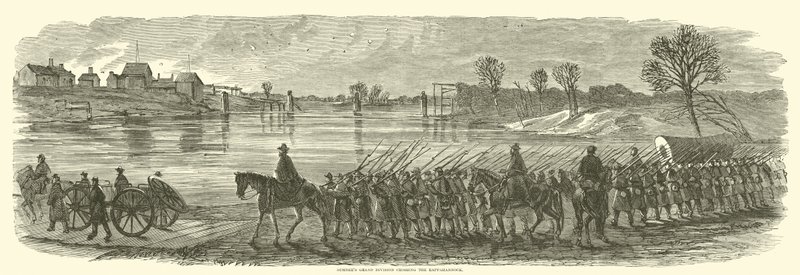 Sumners Nagy Hadosztály átkel a Rappahannockon, 1862. december alkotó: American School
