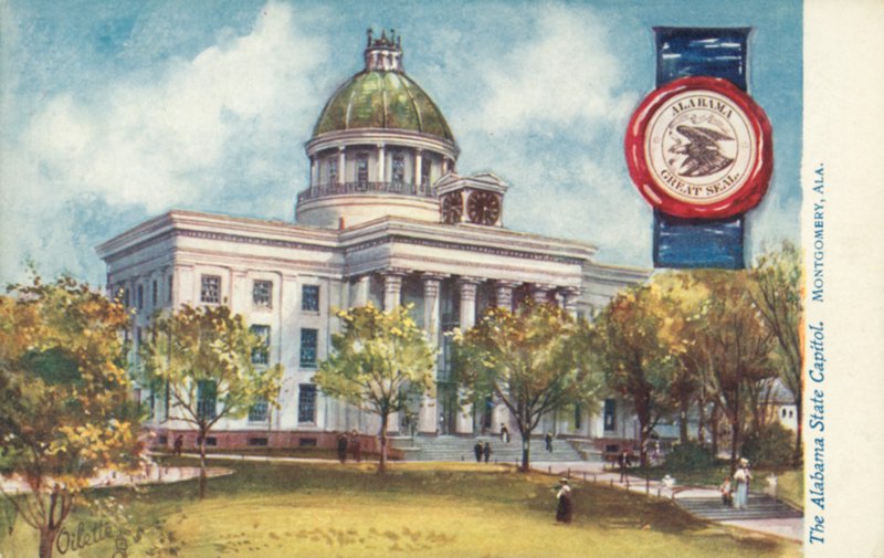 Alabama állami főváros, Montgomery, Alabama (színes lithó) alkotó: American School