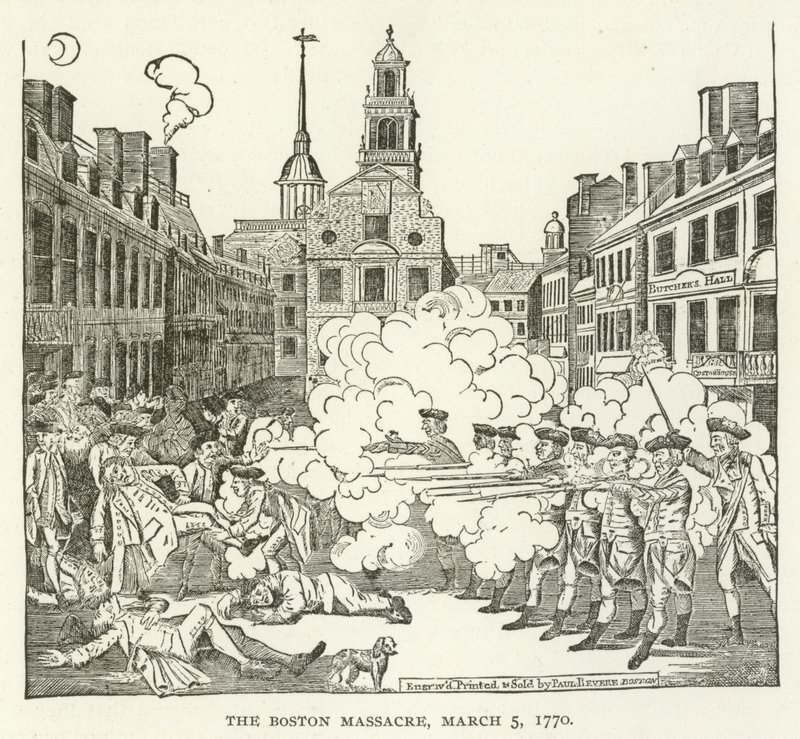 A bostoni mészárlás, 1770. március 5 alkotó: American School