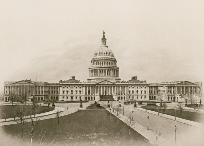 A Capitolium, Washington (fénynyomat) alkotó: American School