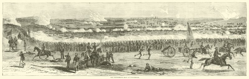 A Confederate Rout Winchesterben, 1864. szeptember alkotó: American School