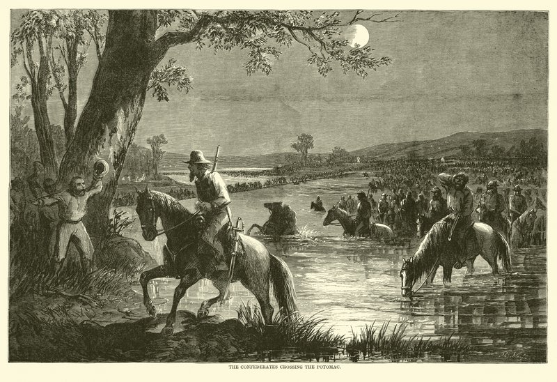 A Konföderáció átkel a Potomacon, 1862. szeptember alkotó: American School