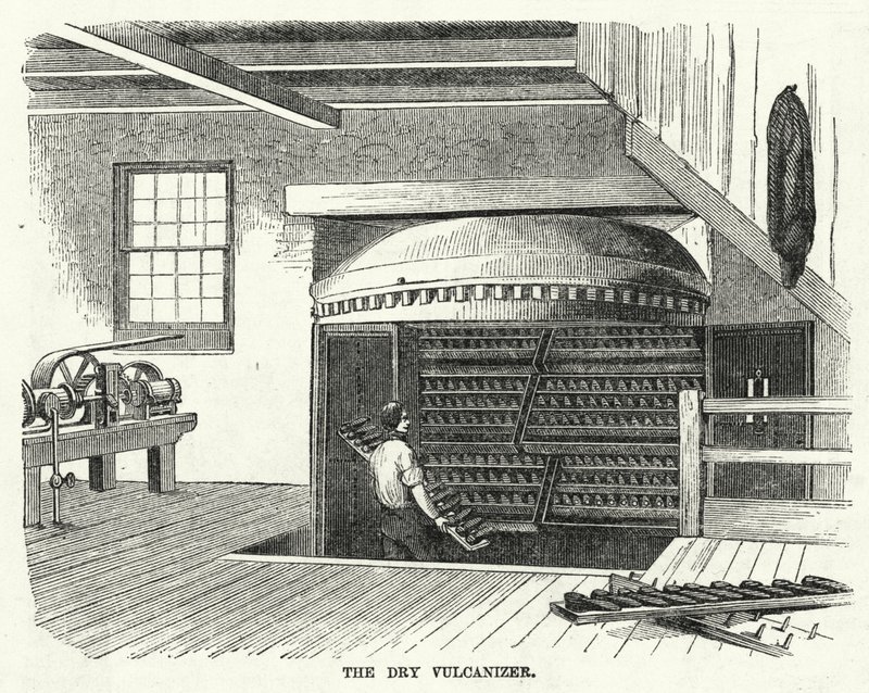 A száraz vulkanizáló (gravírozás) alkotó: American School