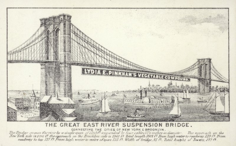 The Great East River Suspension Bridge, New York alkotó: American School