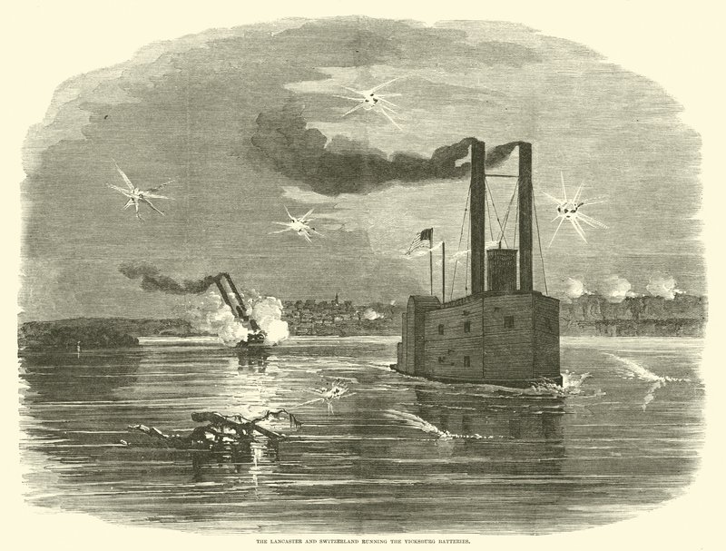 A vicksburgi akkumulátorokat üzemeltető Lancaster és Svájc, 1863. március alkotó: American School