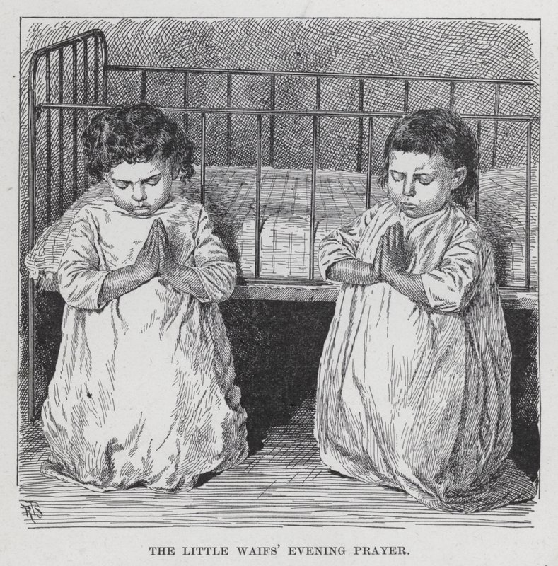 A Little Waifs esti imája (litho) alkotó: American School