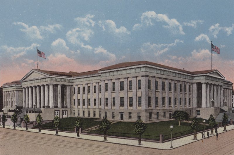 Szabadalmi Hivatal, Washington DC (színes litográfia) alkotó: American School